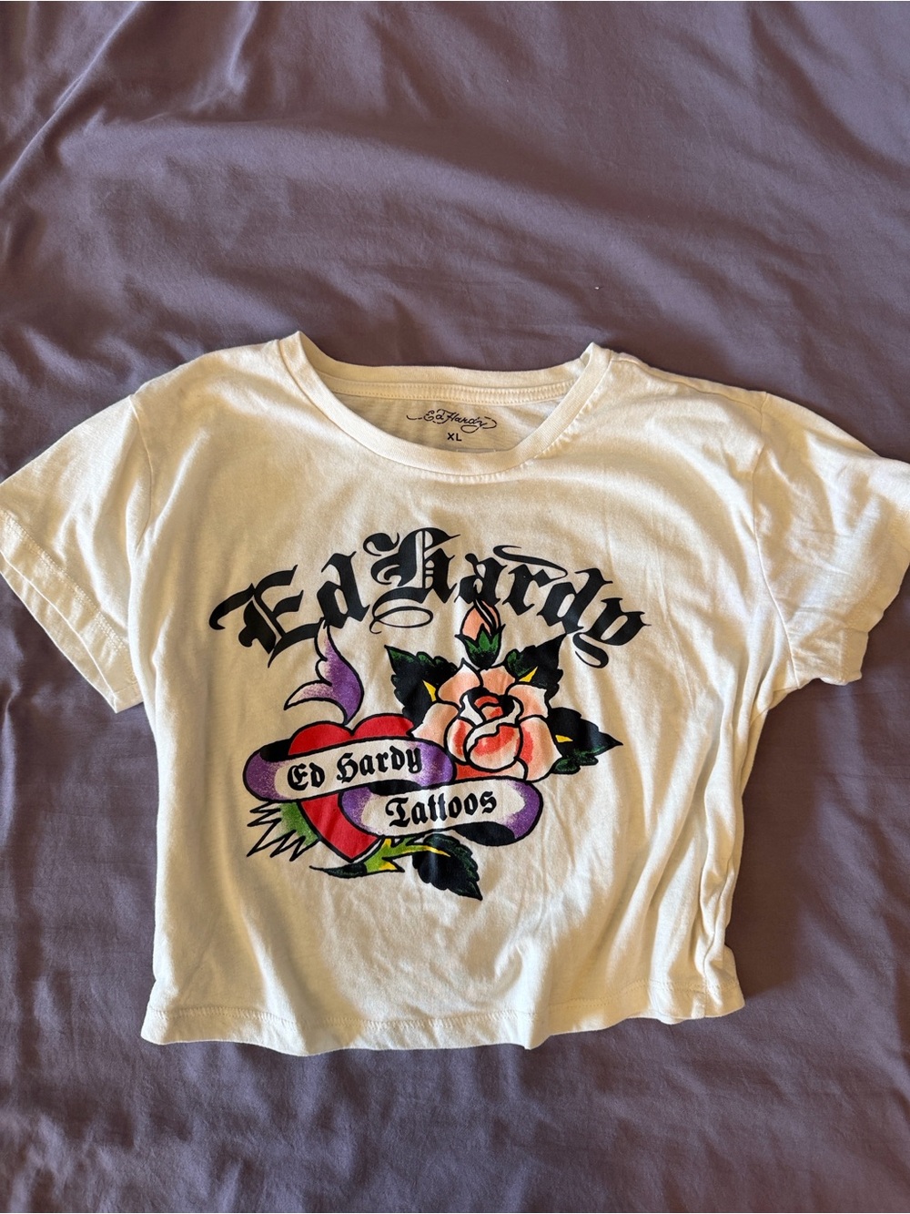 ed hardy cropped tee